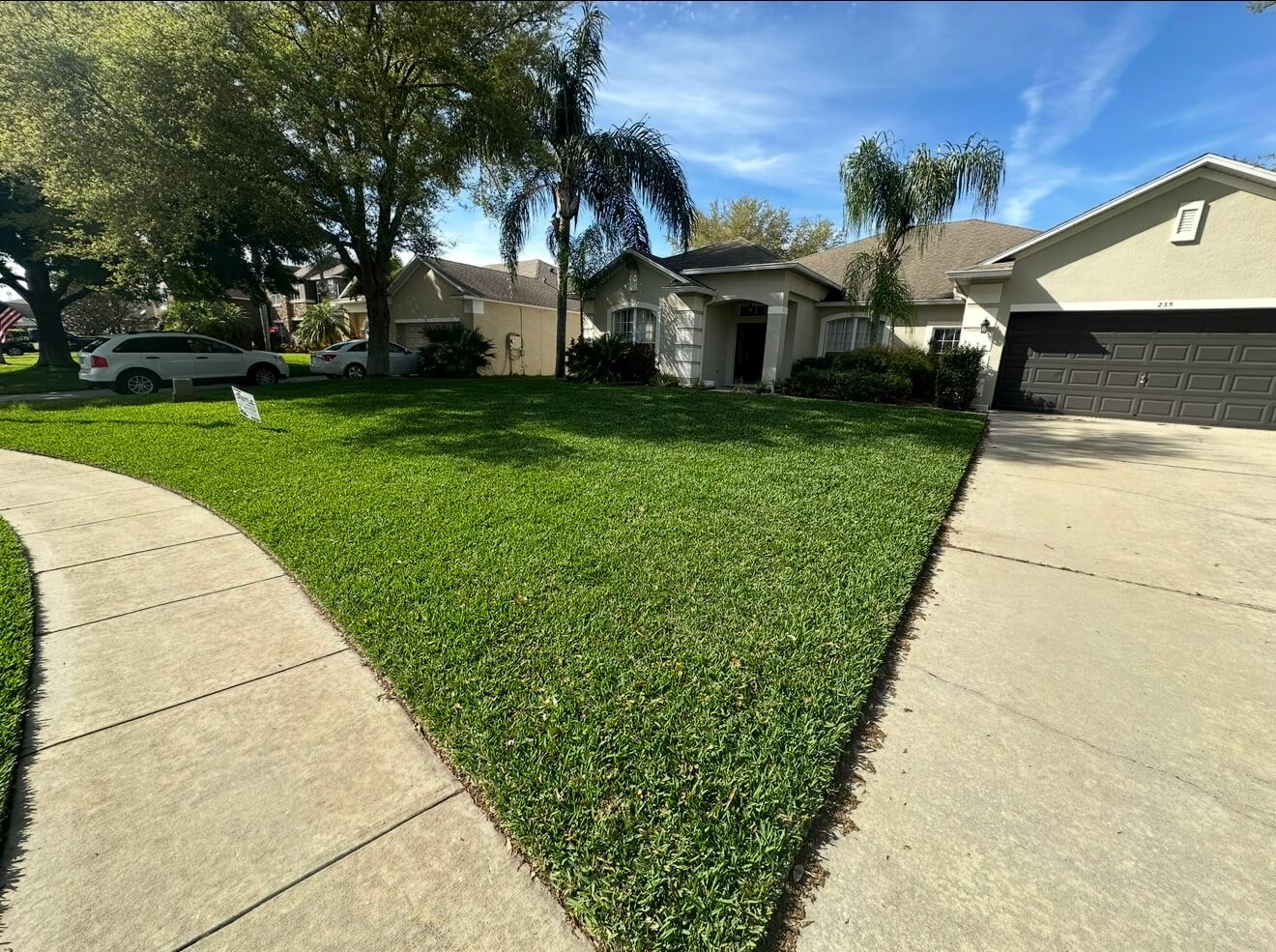 After ProVista St Augustine weed resistant sod in Lake Nona Orlando