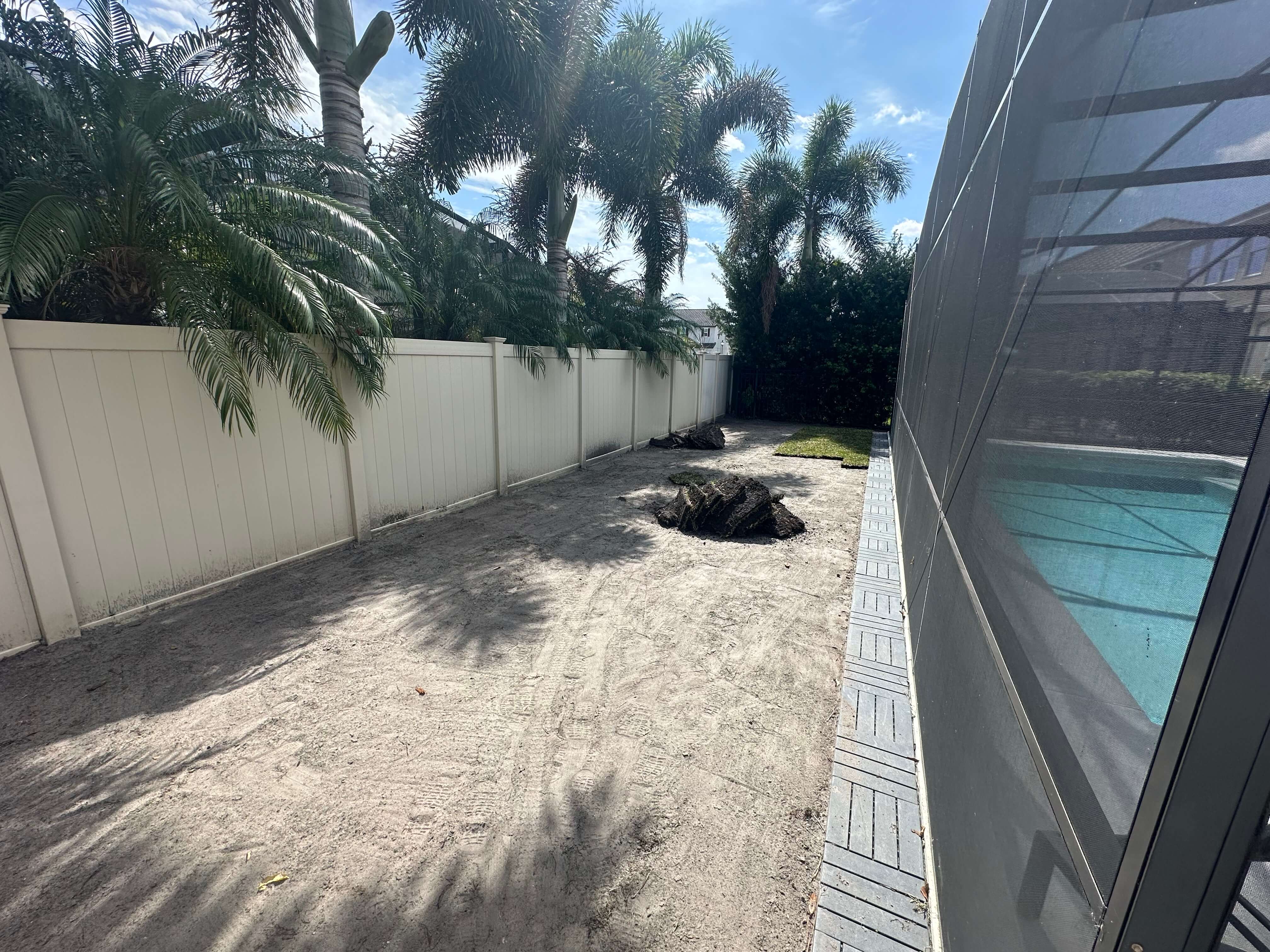 Before residential sod site prep in Four Corners Orlando