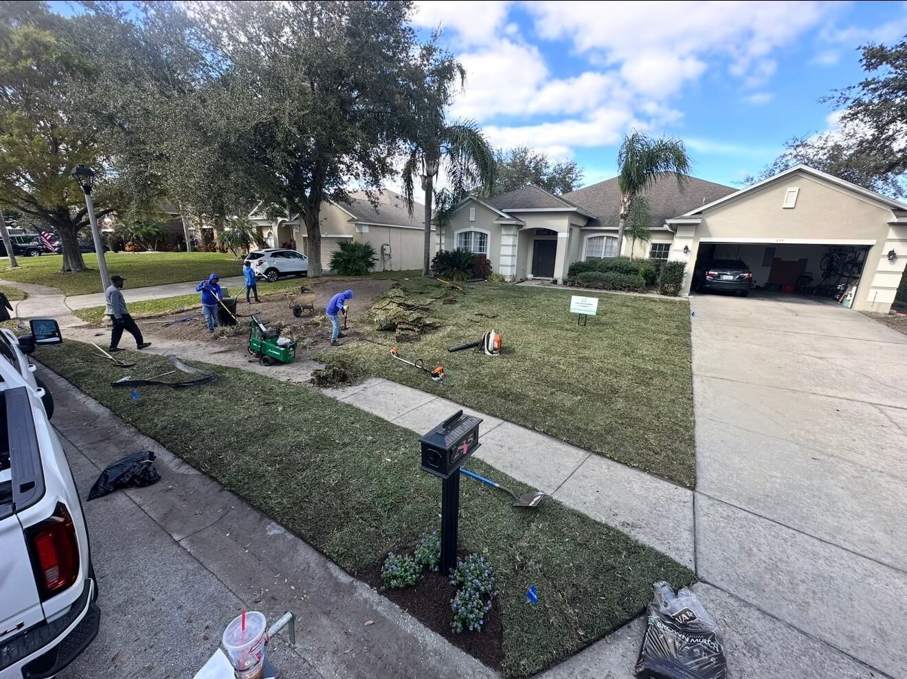 Before weed removal and grading in Lake Nona Orlando